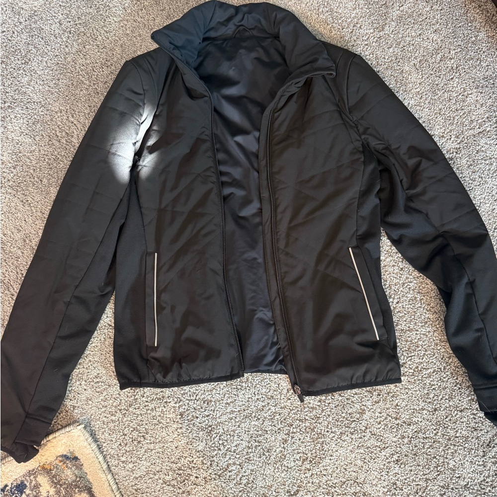 Zyia Warm Black Zip-Up Jacket-size L